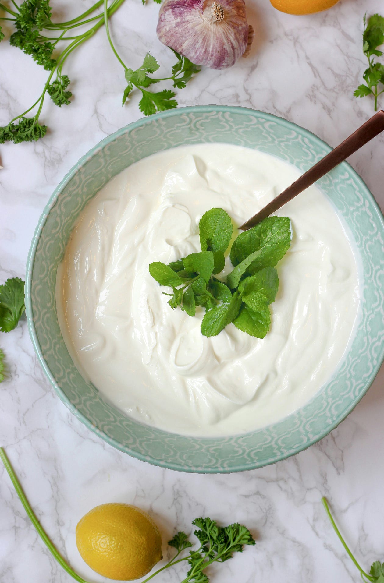 A bowl of yogurt