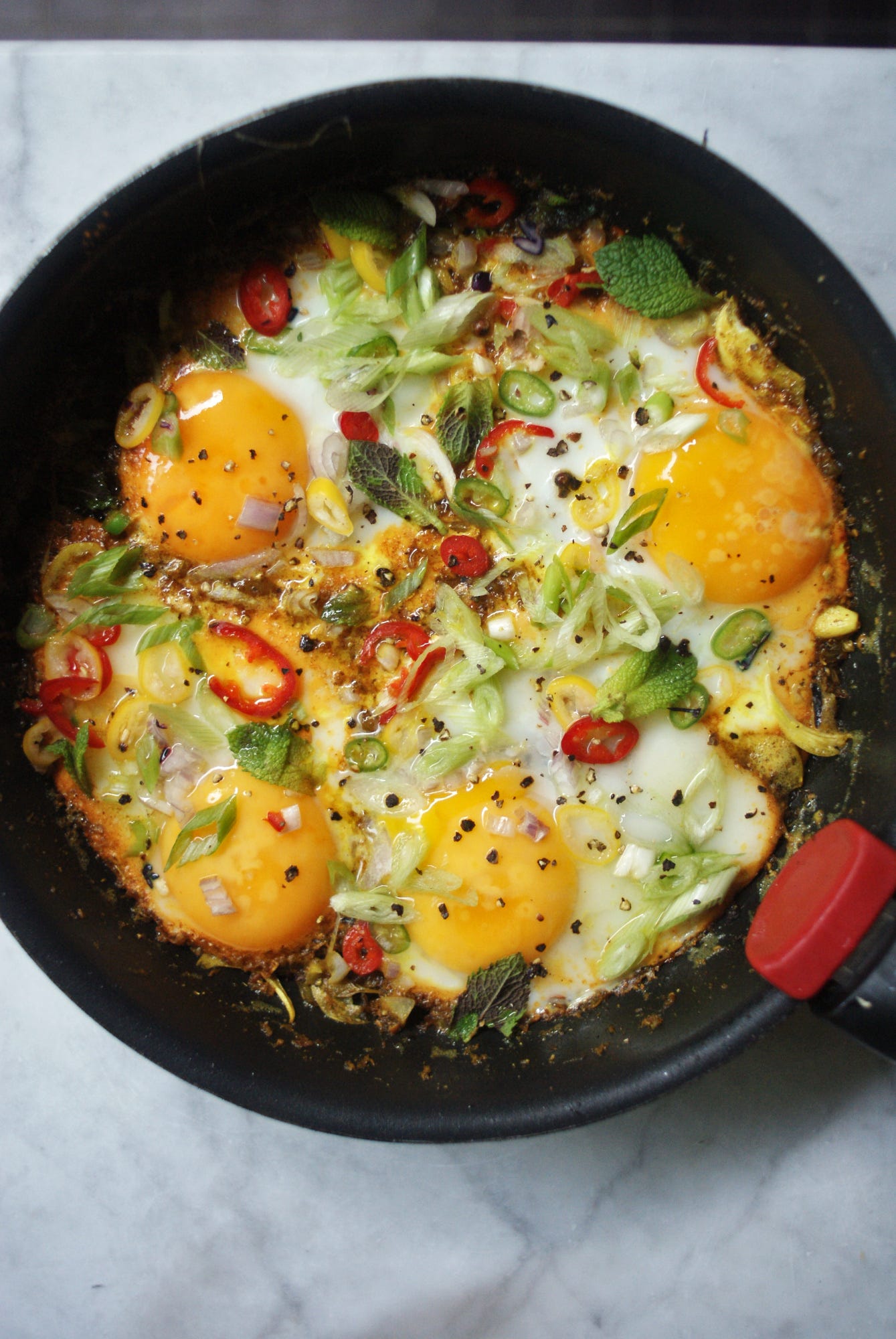 masala fried eggs