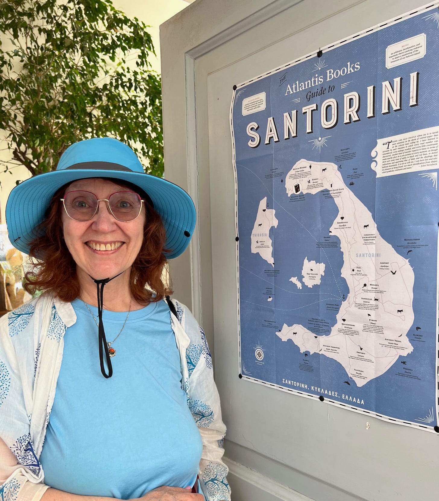 MMy purchase: a map of Santorini (Marie Powell photo)