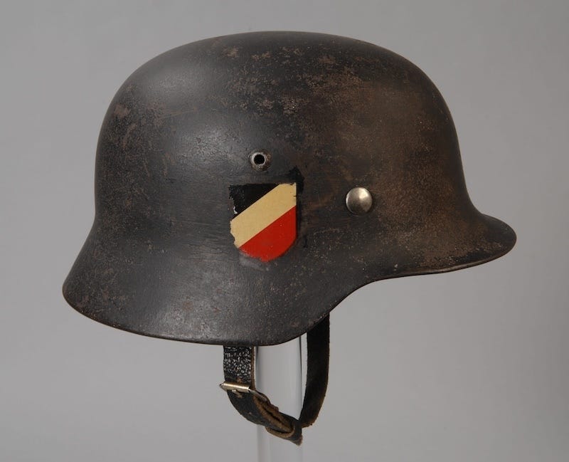 A german helmet, yesterday