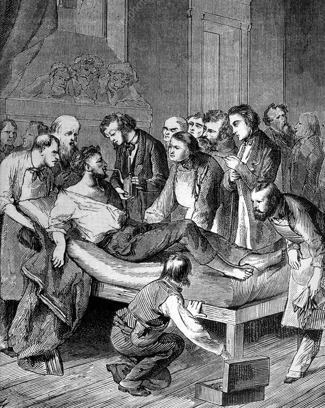William Morton, First Use of Surgical Anesthesia, 1846 - Stock Image -  C043/6697 - Science Photo Library