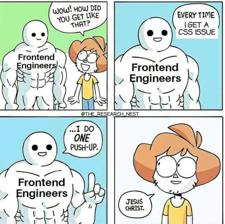 Meme Developer on X: "Frontend developers 😂 #100DaysOfCode  https://t.co/wgVrt3jUJH" / X