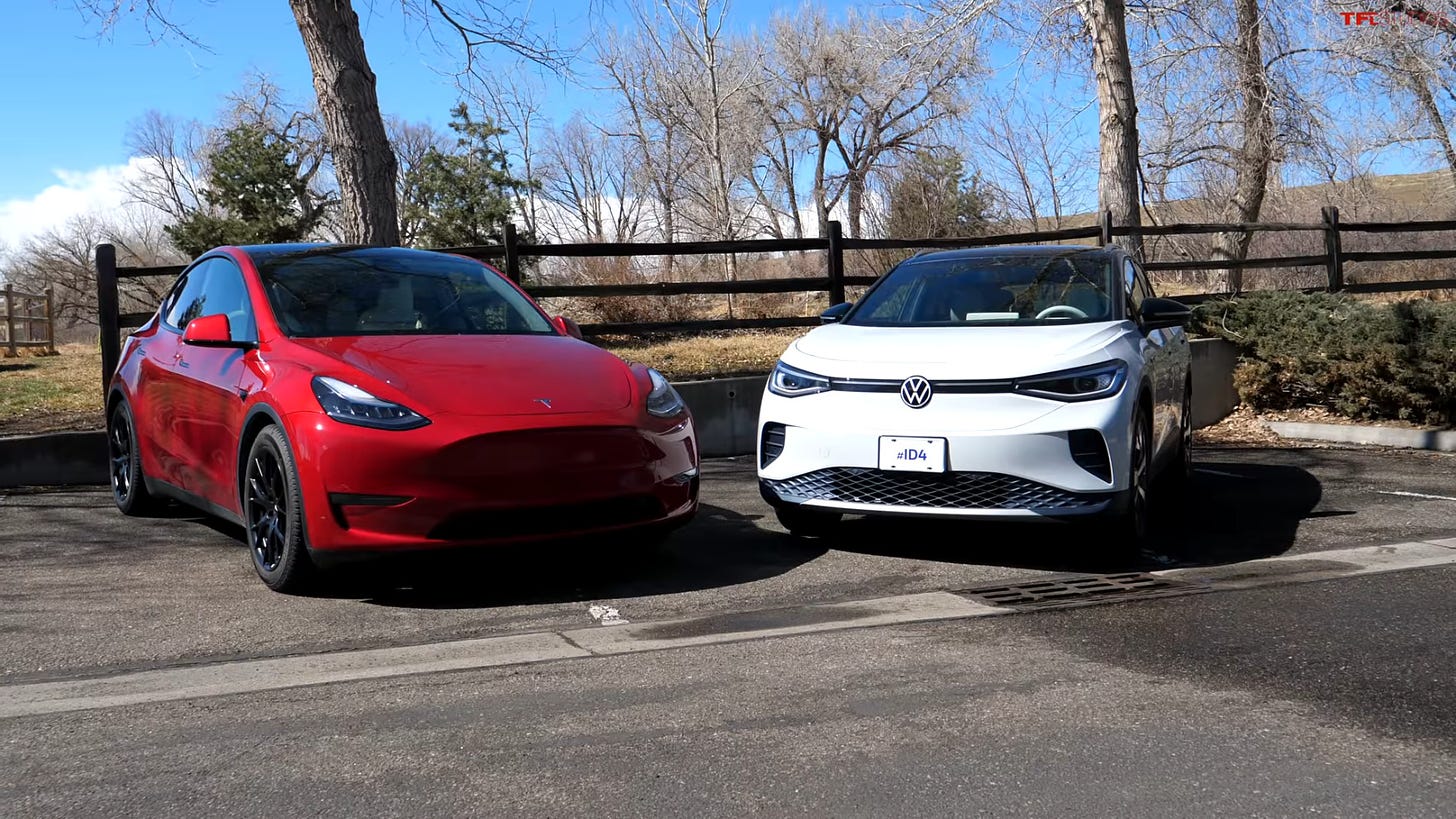 Volkswagen ID.4 Compared to Tesla Model Y, Seems to Fall Short -  autoevolution