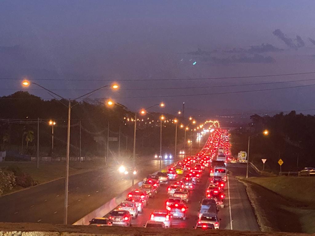 Caos por tranque en Panamá Oeste - KW Continente