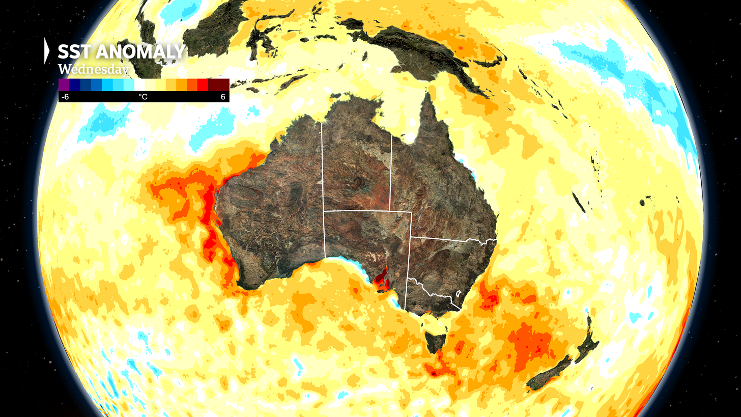 A weather map of Australia