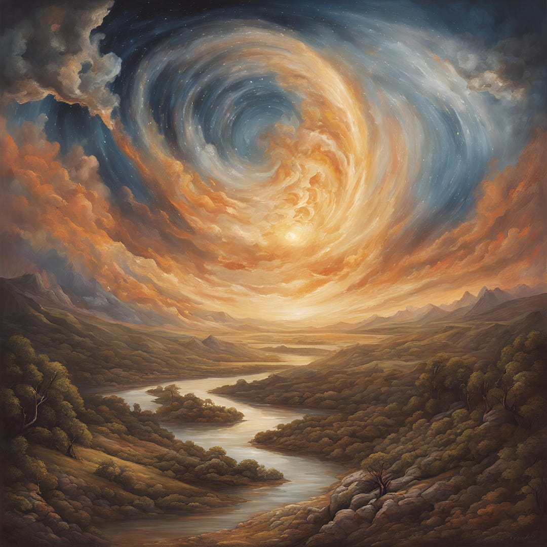 2 Peter 3.10 envisioned by the AI art generator on Canva.