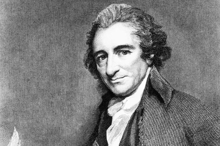 Engraving of Thomas Paine by William Sharp After a Painting by George Romney