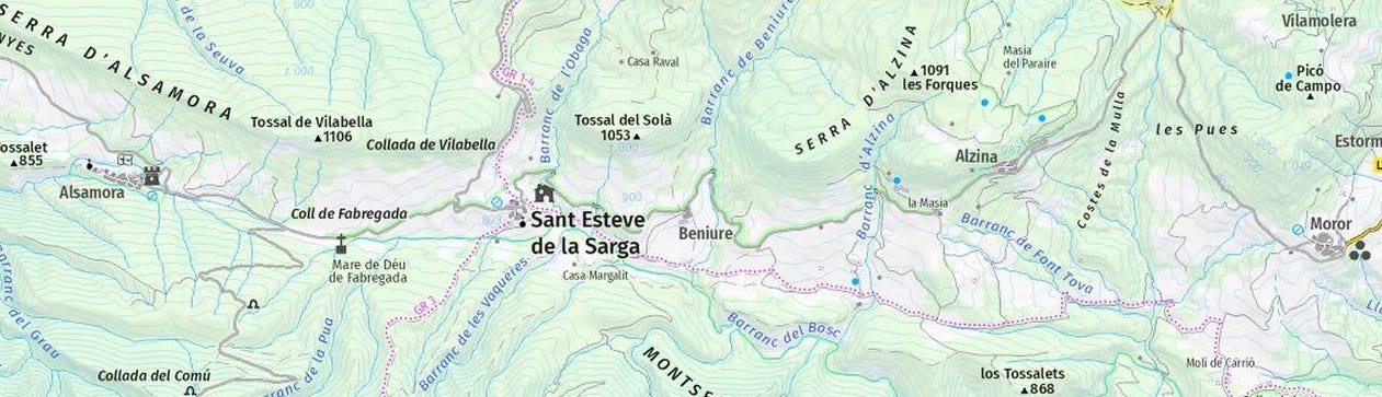 Territori de la Feixa interpretada de forma restringida entre Moror i Alsamora. Montsec d’Ares. Pallars Jussà. Lleida, Catalunya.
