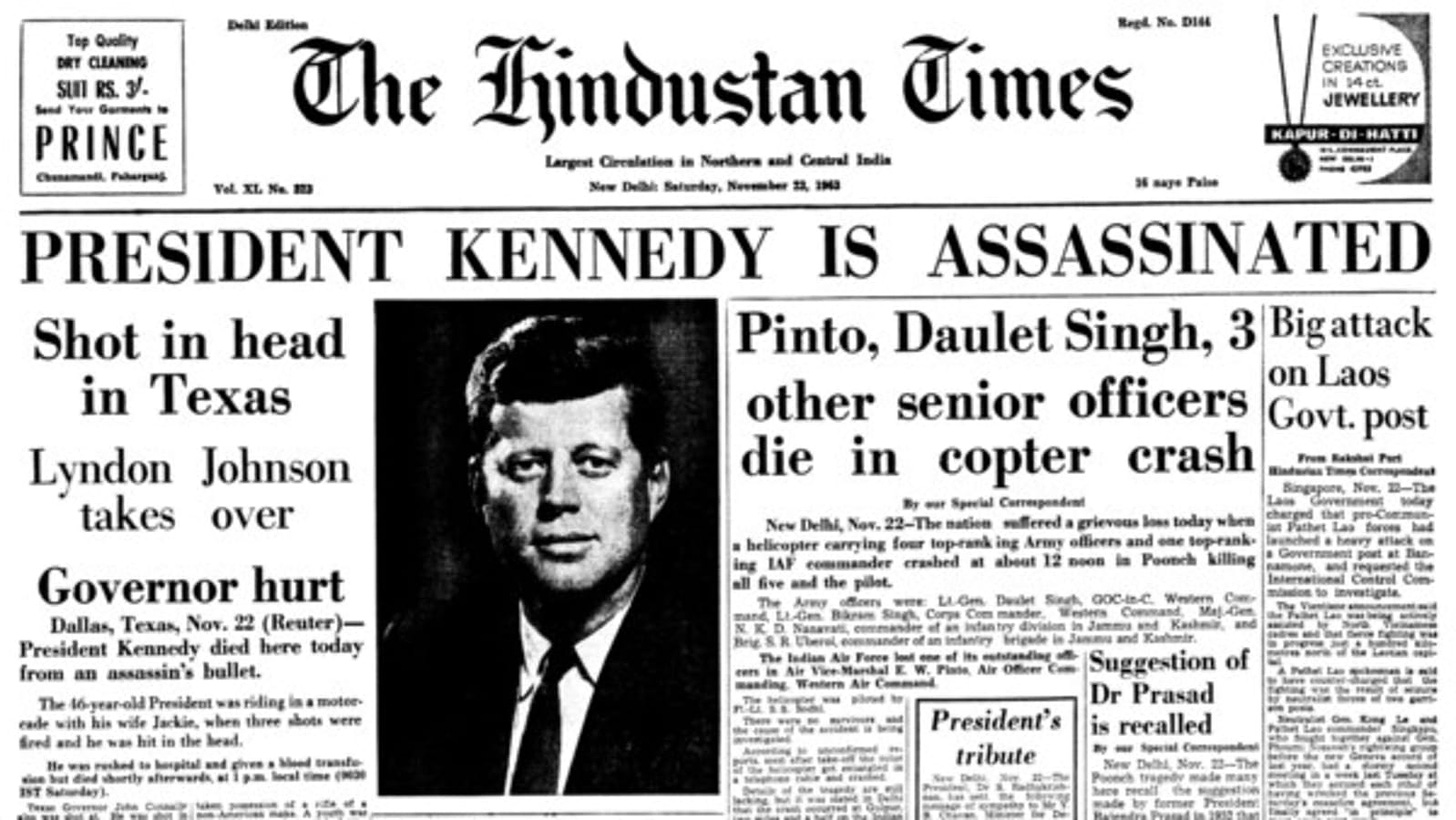 HT This Day: Nov 23, 1963 – President Kennedy is assassinated | World News  - Hindustan Times