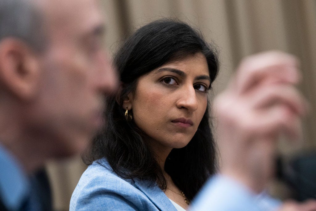 FTC Chairwoman Lina Khan and SEC Chairman Gary Gensler testify during the House Appropriations Subcommittee on Financial Services and General Government, May 18, 2022. (Tom Williams/CQ-Roll Call, Inc via Getty Images.)