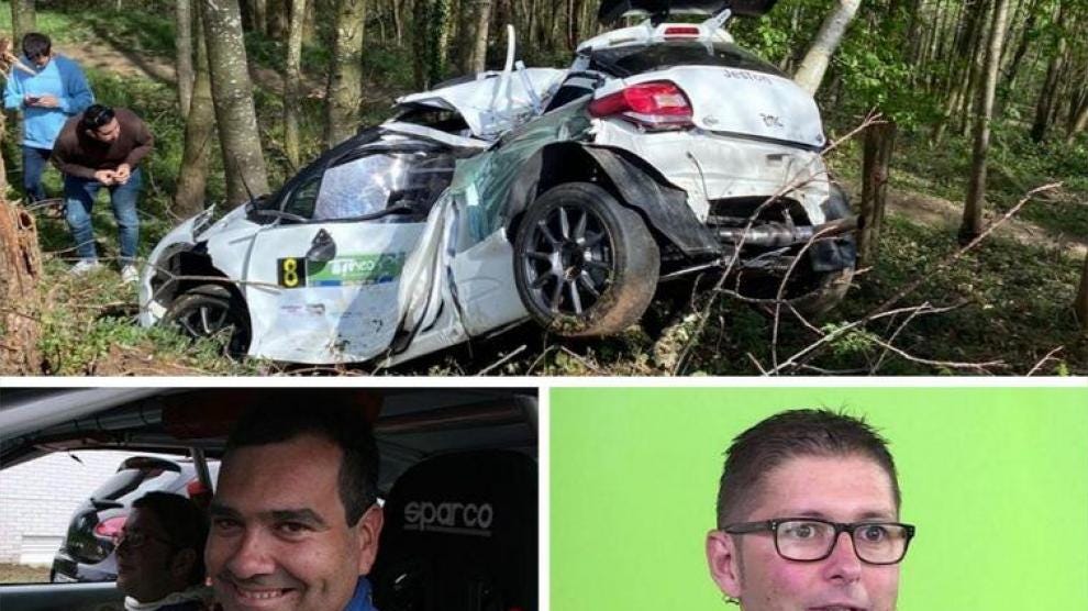 El piloto Julio Castrillo y el copiloto Francisco Javier Álvarez, fallecidos en un accidente en Asturias.