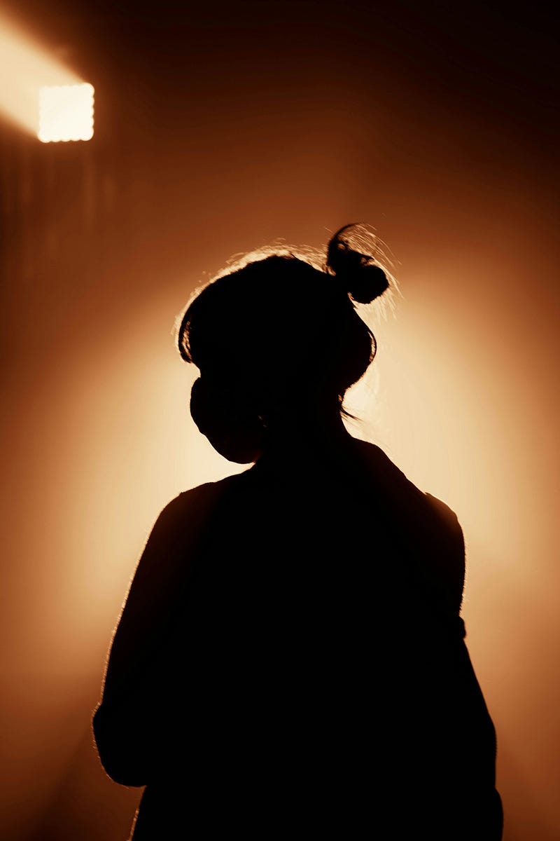 Silhouette of a person.