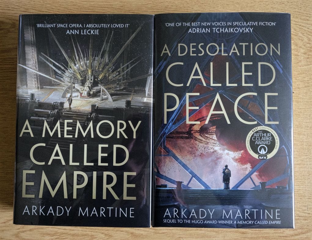A Memory Called Empire Winner of the Hugo Award 2020 & A Desolation Called  Peace Winner of the Hugo Award 2022 - Teixcalaan Series - SIGNED and  Matched Numbered collectors set. UK