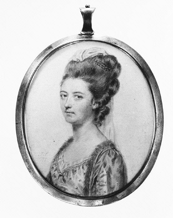 Portrait of a woman from 18th Century