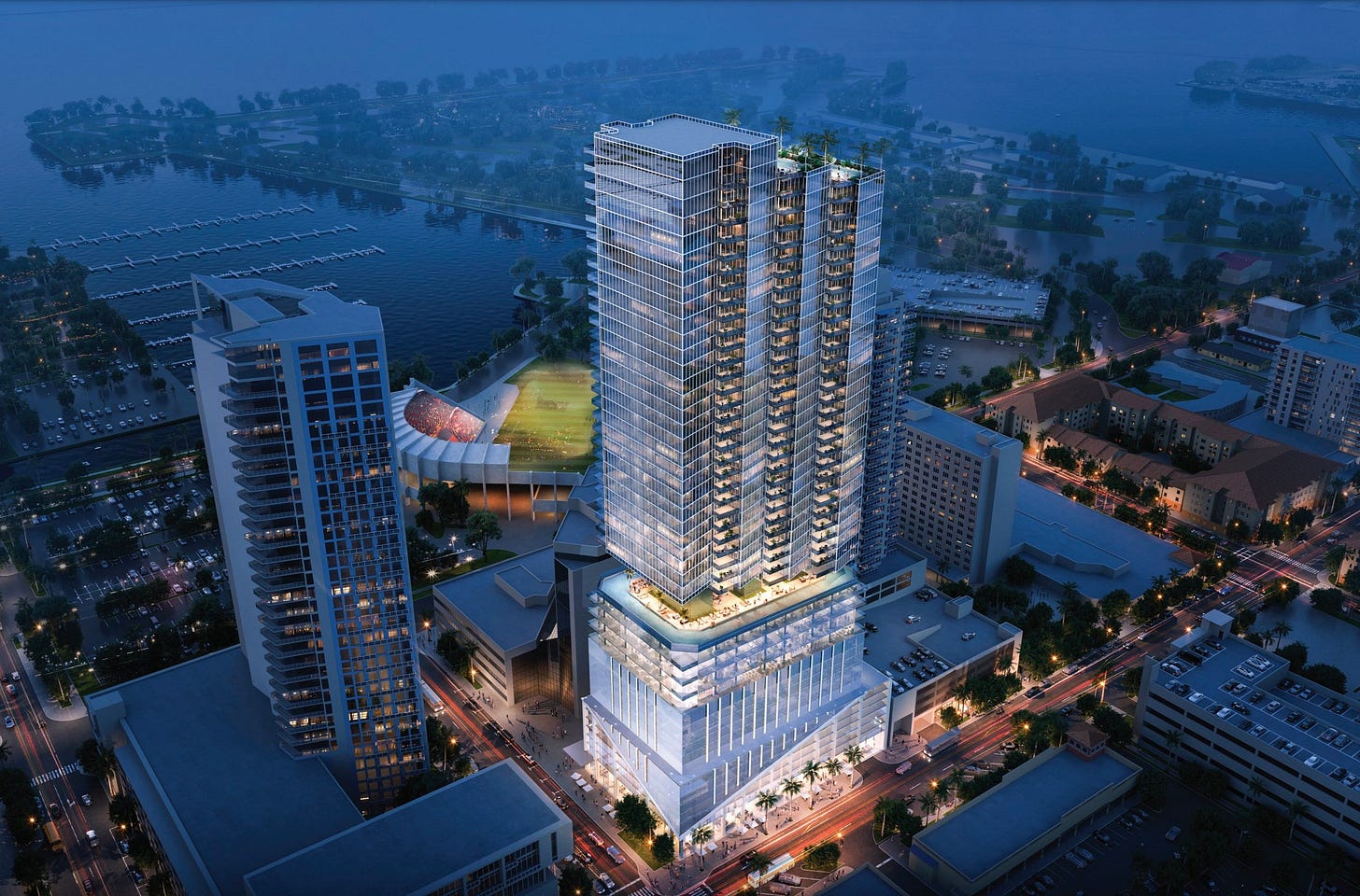49-story Waldorf Astoria Residences condo tower preliminarily approved for  downtown St. Pete