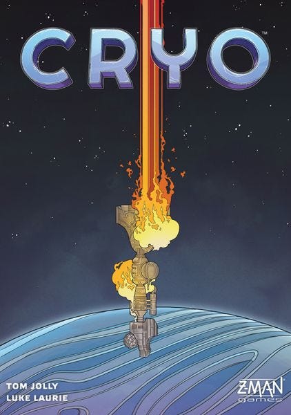 Cryo, Z-Man Games, 2021 — front cover (image provided by the publisher)