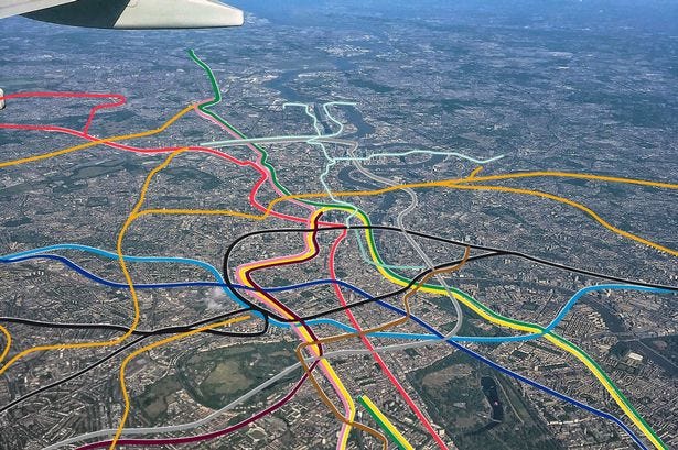 London Underground map shows an incredible aerial view of the Tube from a  plane - MyLondon