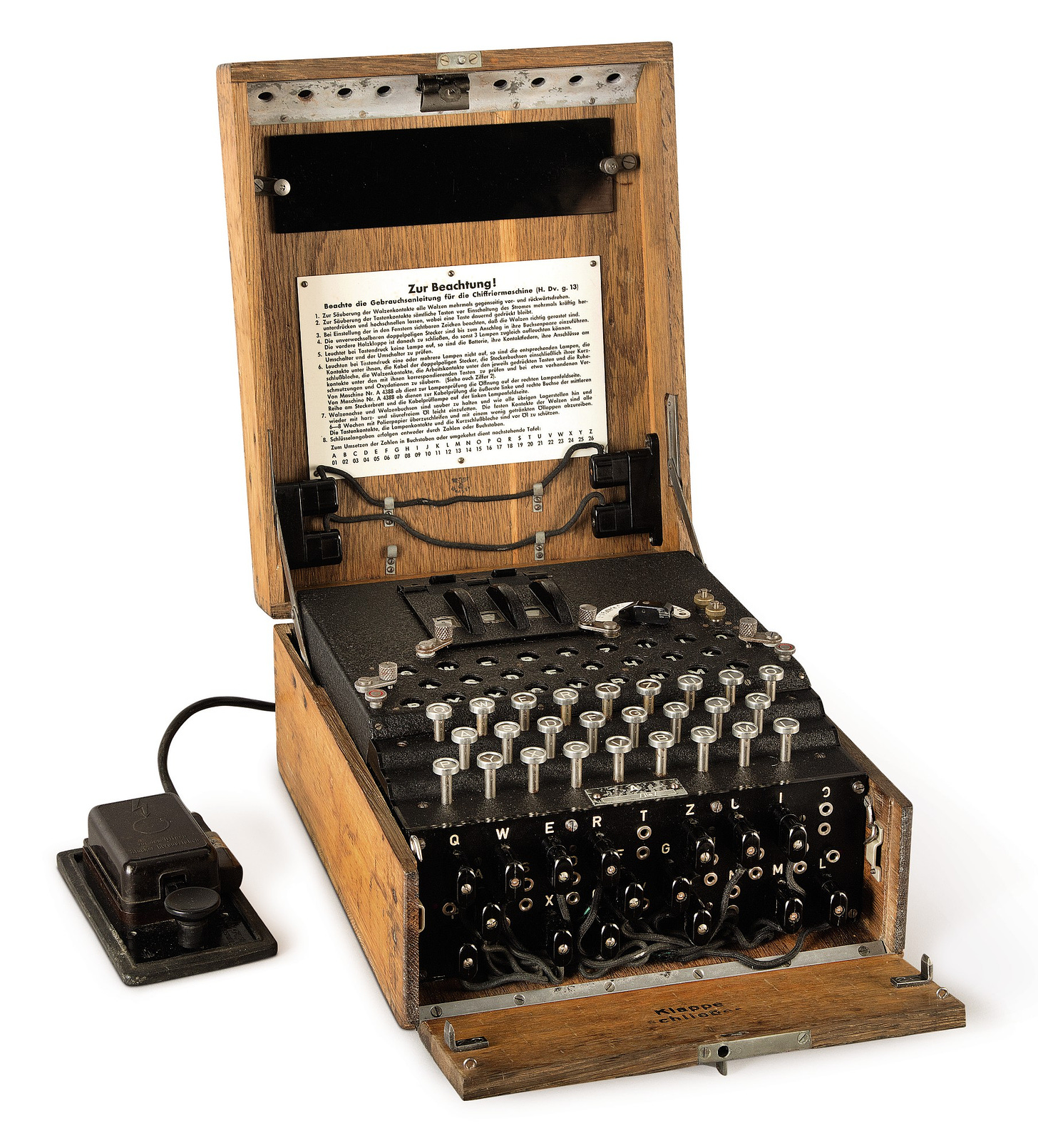 ENIGMA I | A FULLY OPERATIONAL THREE-ROTOR ENIGMA I CIPHER MACHINE. BERLIN:  HEIMSOETH UND RINKE, 1943 | History of Science and Technology, Including  Fossils, Minerals and Meteorites | Books & Manuscripts | Sotheby's