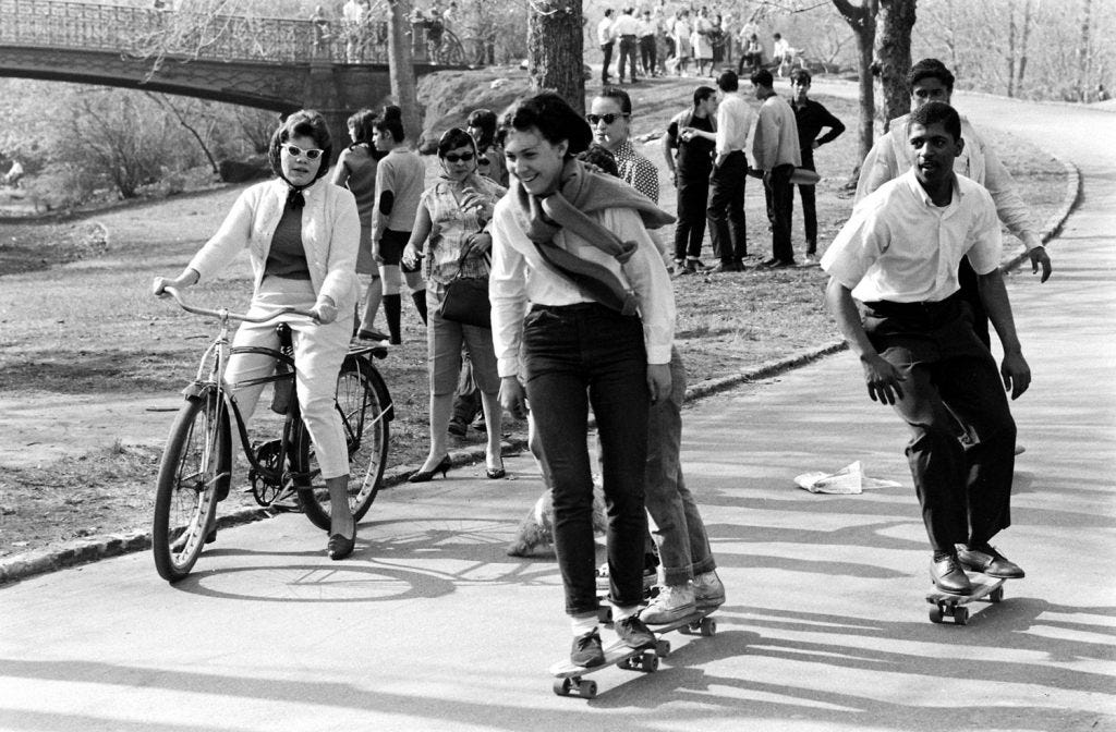 Skateboarding in New York City, 1965 by Bill Eppridge