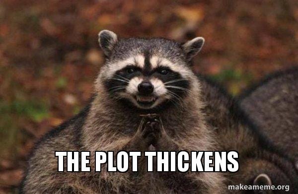 The PLot Thickens - Evil Plotting Raccoon | Make a Meme