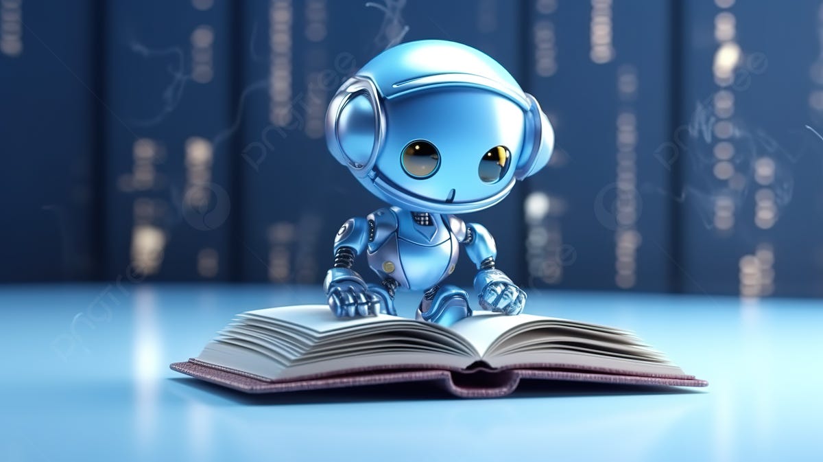 Artificial Intelligence Robot Engages With Machine Learning 3d Rendered  Concept With Cute Robot Reading Book Background, Robot Mascot, 3d Robot,  Cute Robot Background Image And Wallpaper for Free Download