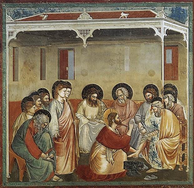 Christ Washing the Disciples' Feet, c.1305 - Giotto - WikiArt.org