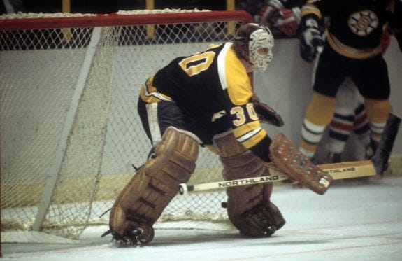 Goalie Gerry Cheevers