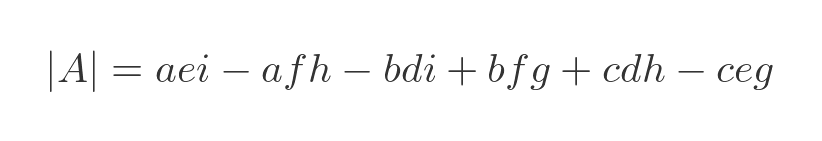 Diagonal matrix determinant