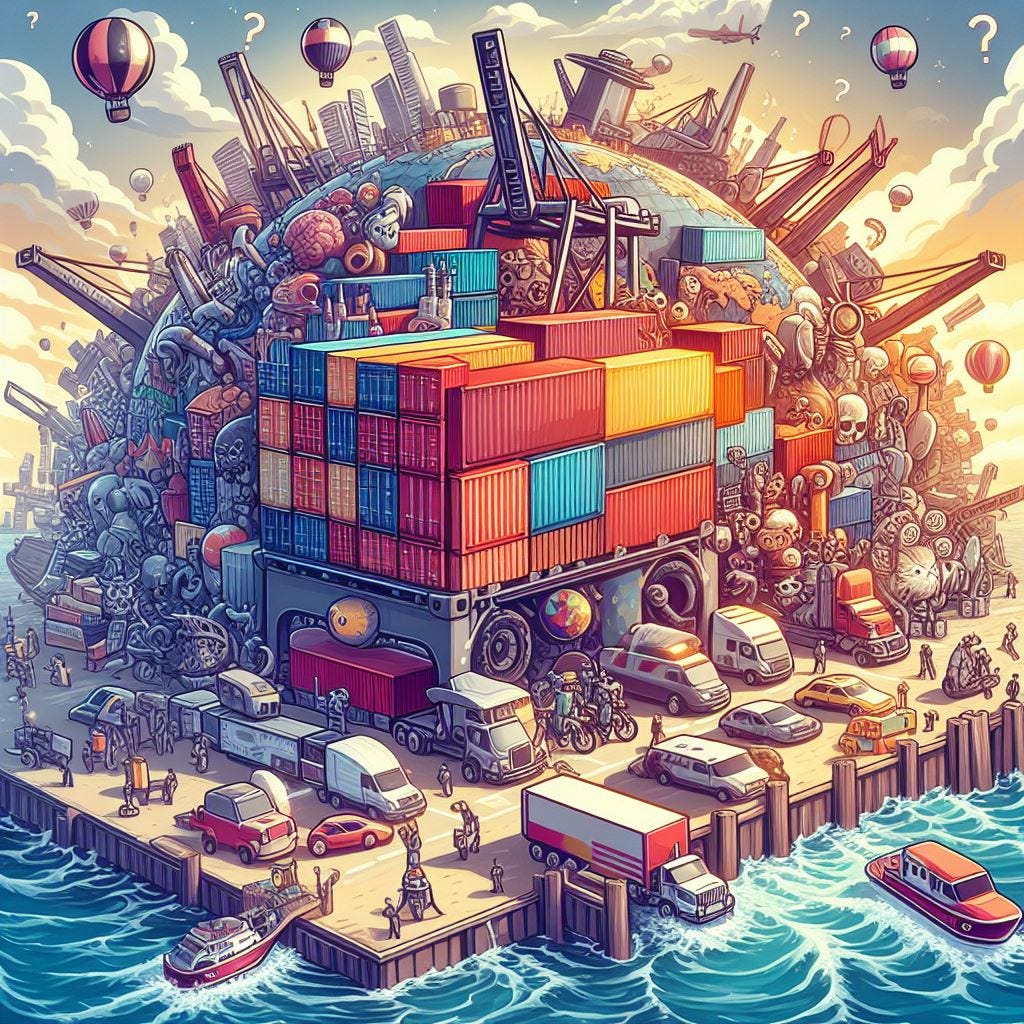 An image related to container shipping industry for a "who said it?" challange