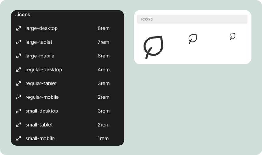 Icons in the Variables-Based Design System