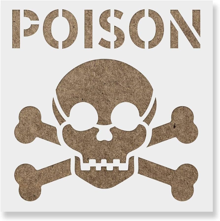 Amazon.com : Poison Symbol Stencil - Reusable Stencils for Painting -  Create DIY Poison Symbol Home Decor : Arts, Crafts & Sewing