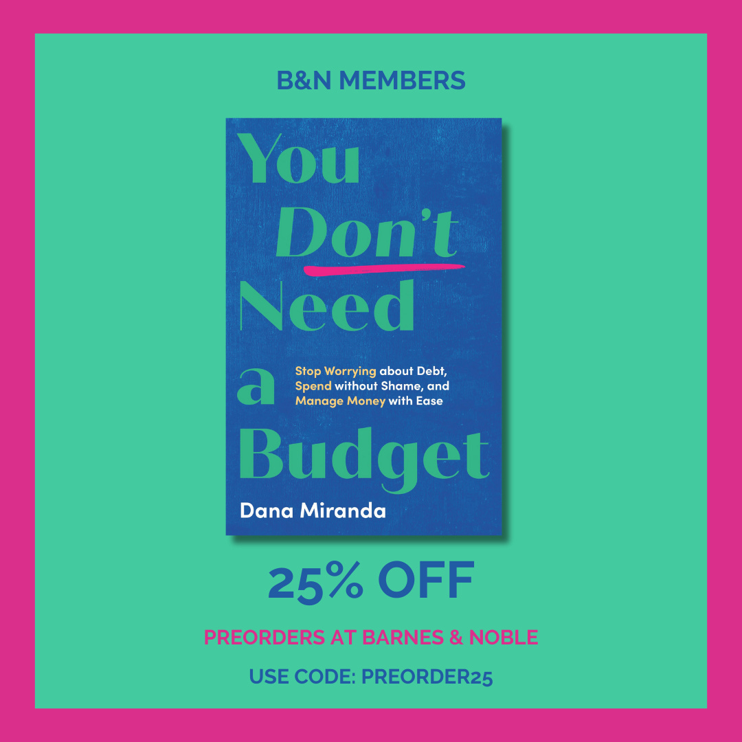 B&N members get 25% off You Don't Need a Budget pre-orders this week