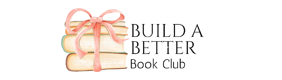 Build a better book club heading with stack of books graphic