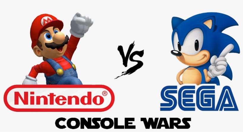 Sega Vs Nintendo, A Guerra Dos Consoles - Nintendo Vs Sega Png PNG Image |  Transparent PNG Free Download on SeekPNG