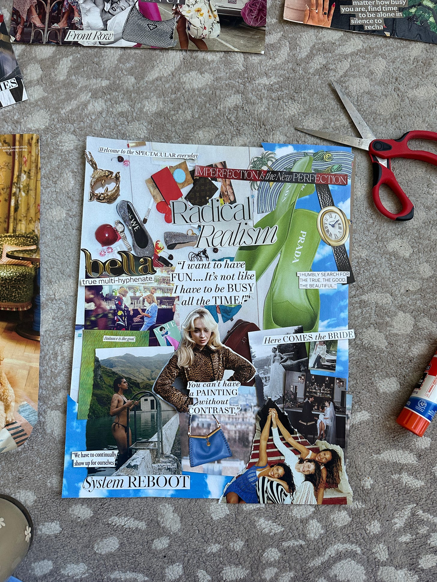 Image of a magazine collage vision board