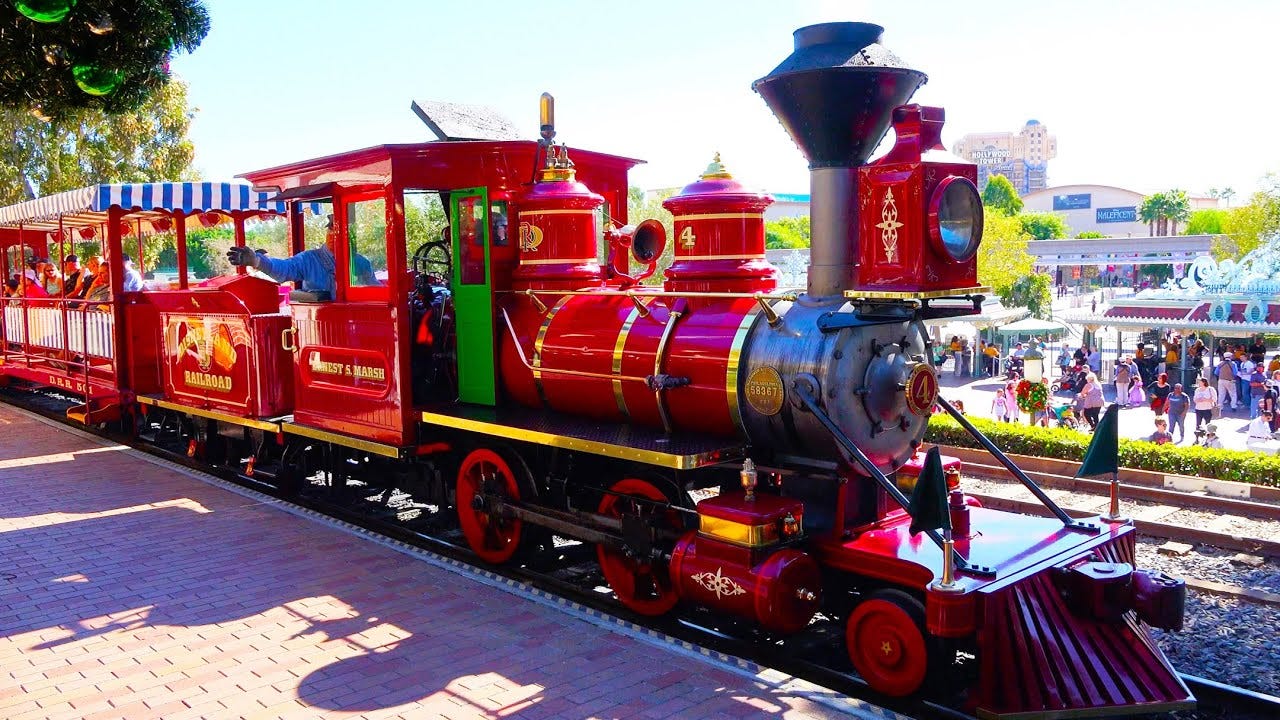4K] Disneyland Railroad Train - Main Street Round Trip : 2014 POV -  Disneyland Resort, California - YouTube