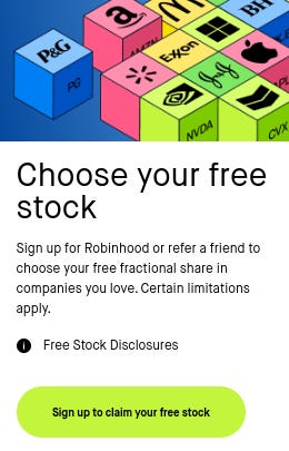 Robinhood free stocks