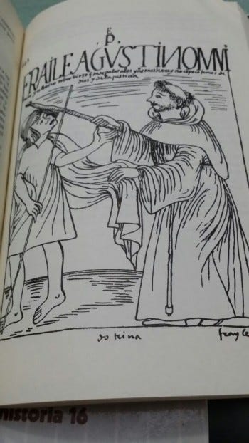 os maltratos que los agustinos causaban a los indios según Guaman Poma de Ayala