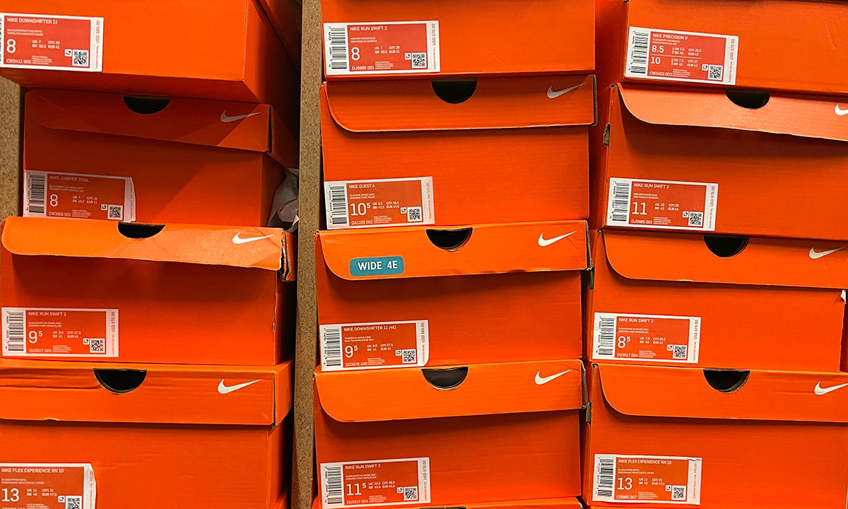 Nike, shoe box, shoe boxes, retail, sneakers