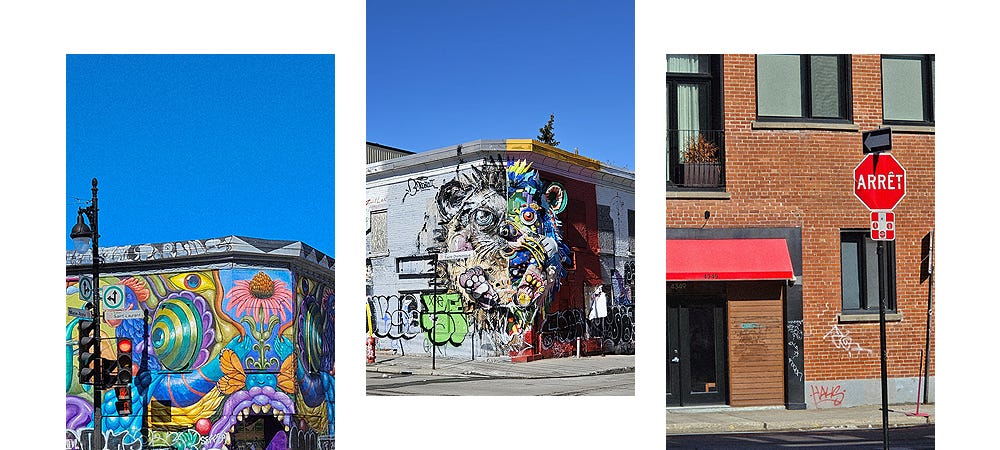 Montreal graffiti and mural wall art