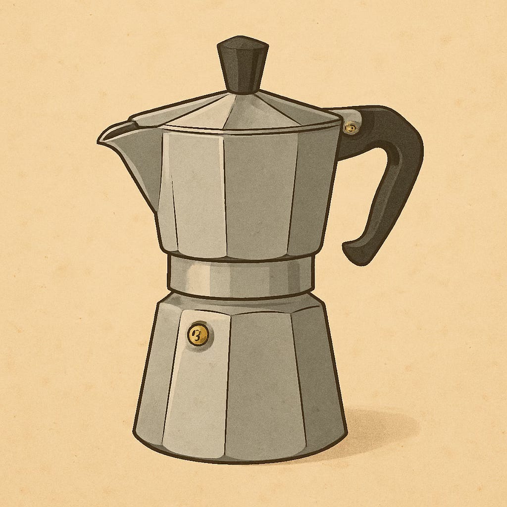AI image for a bialetti coffee maker