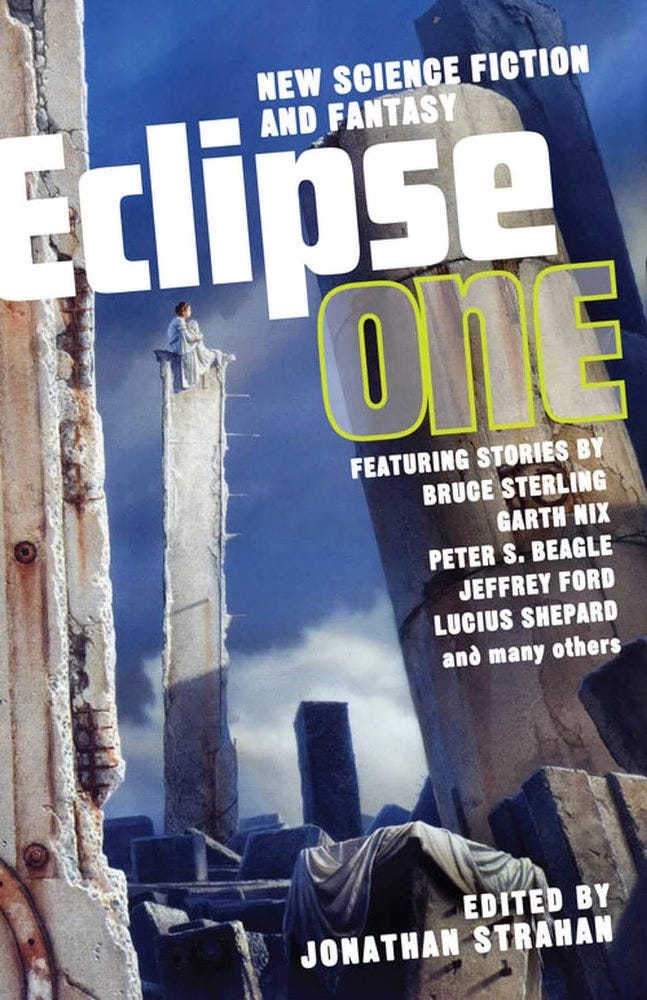 Book cover for ECLIPSE ONE edited by Jonathan Strahan, published by Nightshade Books