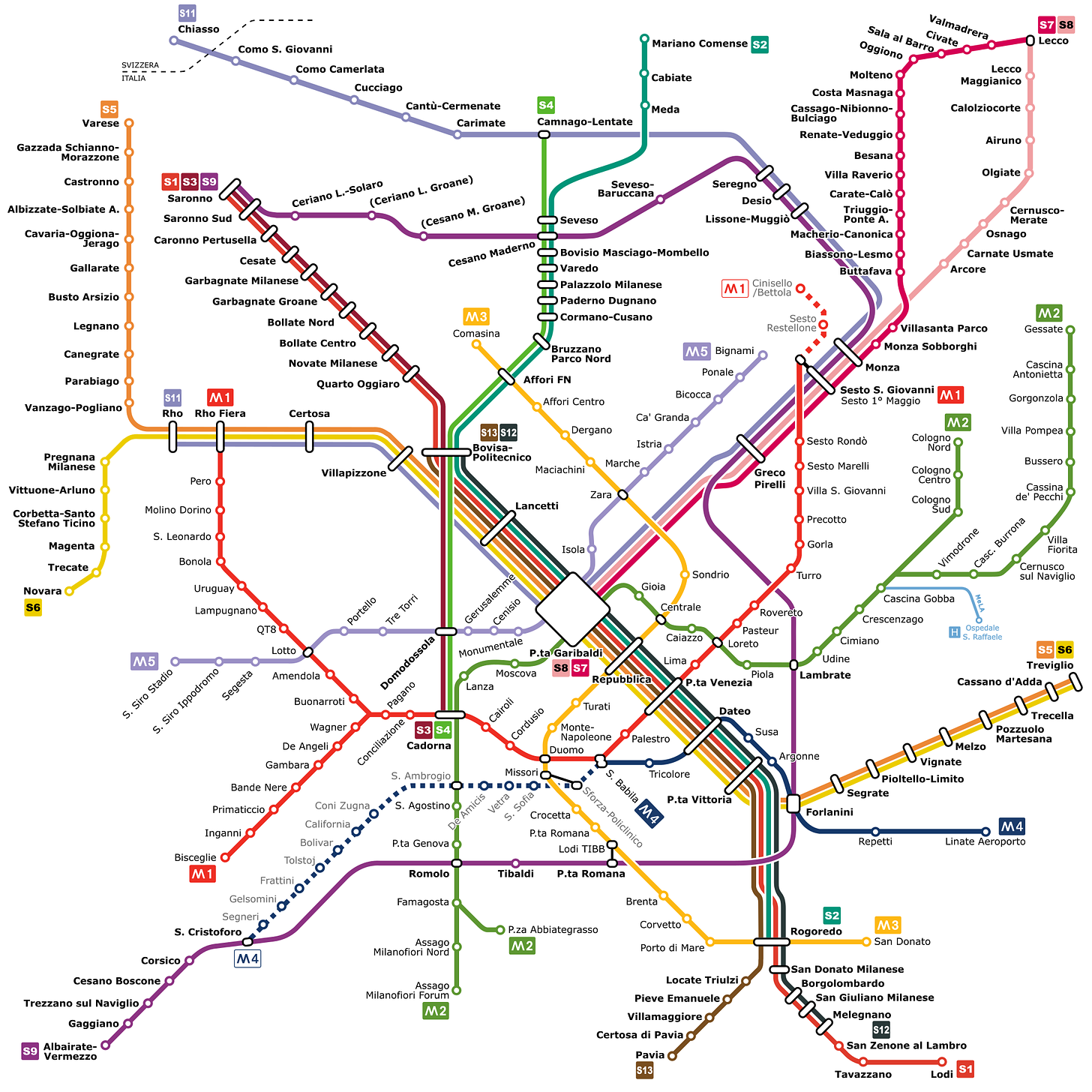 File:Milano - mappa servizio ferroviario suburbano e metropolitana  (schematica).svg - Wikipedia