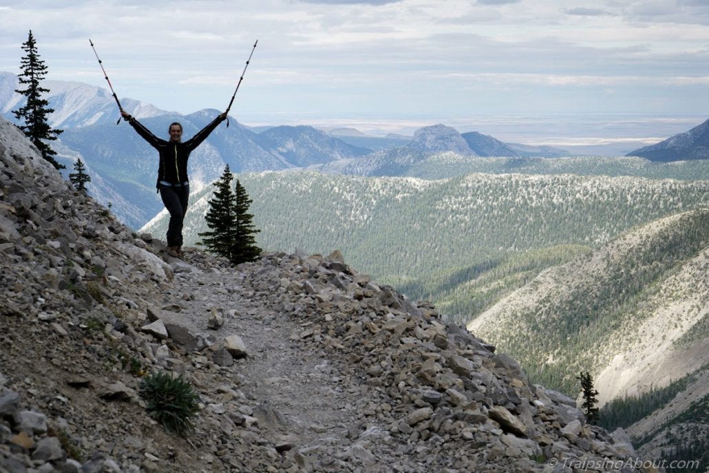 Chelsea tries to summon lightning near the top of HQ Pass.