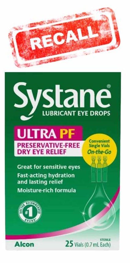 Systane eye drops recall December 2024