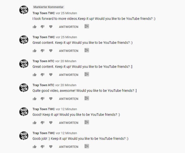 Comments FD] This is just one video. It starts to get very annoying. Can't  YouTube themselves do something against such bot spam? : r/youtube