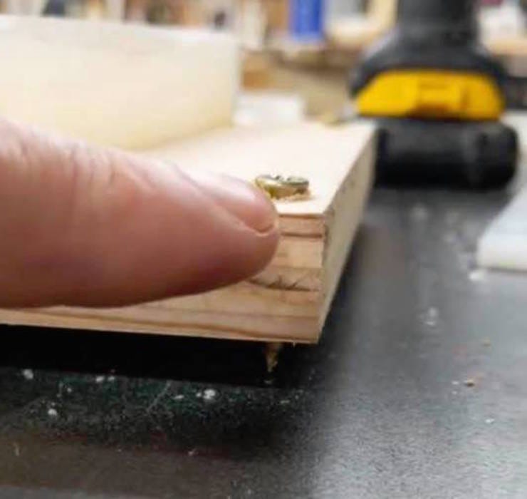 Use screws to accurately level a casting pour.