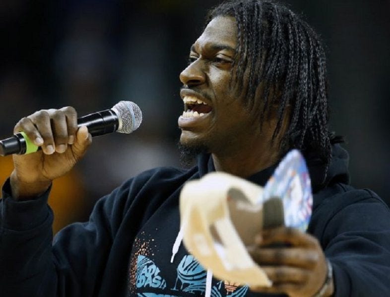 Robert Griffin III can't avoid micphones 2016 images