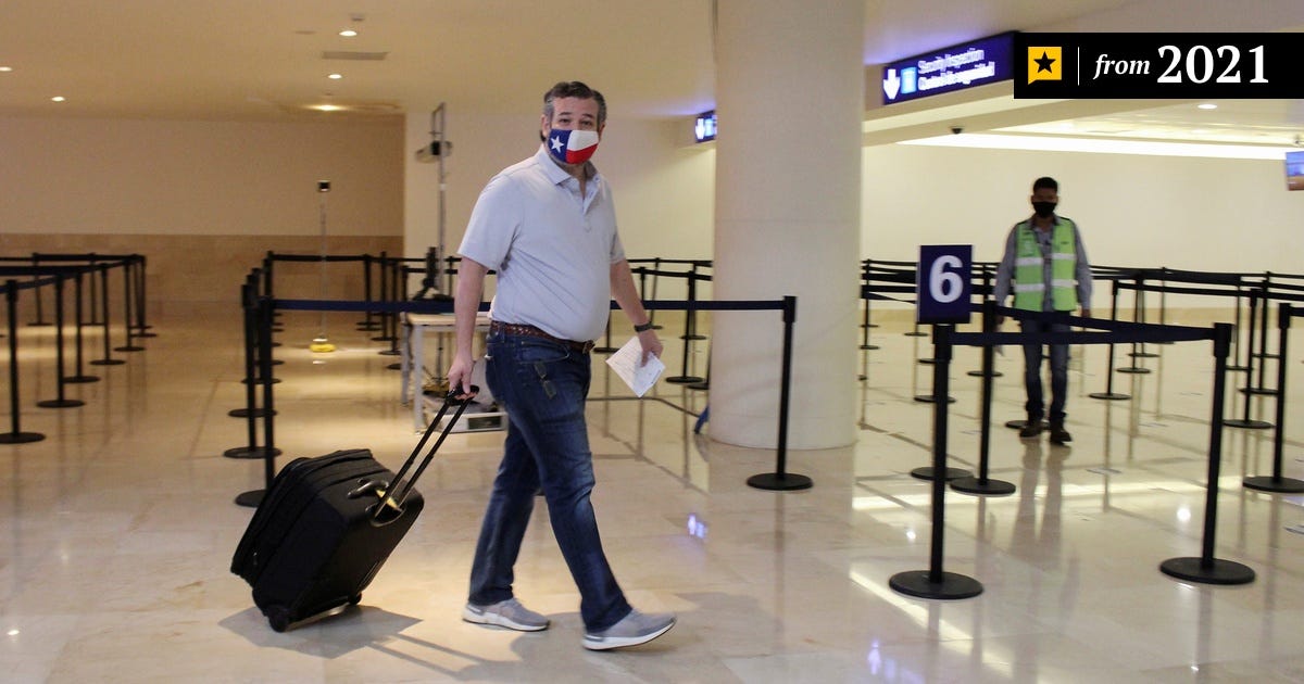 Ted Cruz flew to Cancún as millions of Texans endure power outages | The  Texas Tribune