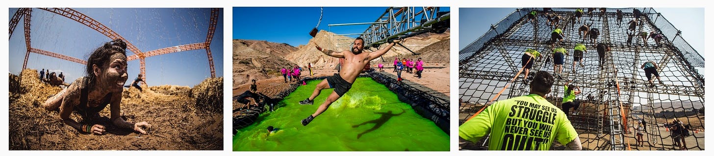 Tough Mudder: Is this fun? Everyone appears to be smiling…